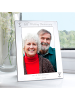 Personalised Silver 5x7 60th Wedding Anniversary Photo Frame