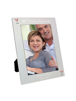 Personalised Silver 5x7 40th Wedding Anniversary Photo Frame