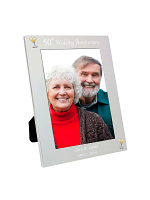 Personalised Silver 5x7 50th Wedding Anniversary Photo Frame
