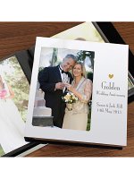 Personalised Decorative Golden Anniversary Photo Frame Album 6"x4"