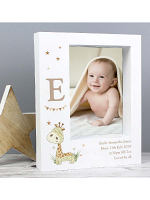 Personalised Hessian Giraffe 7"x5" Box Photo Frame