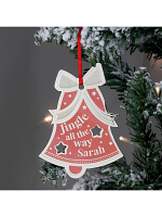 Personalised Jingle All The Way Bell Metal Decoration