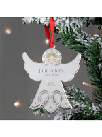 Personalised Memorial Angel Metal Decoration