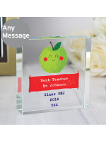 Personalised Apple for the Teacher Large Crystal Token
