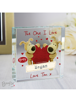 Personalised Boofle Shared Heart Large Crystal Token