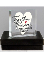 Personalised Together Forever Large Crystal Token