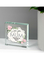 Personalised Abstract Rose Large Crystal Token