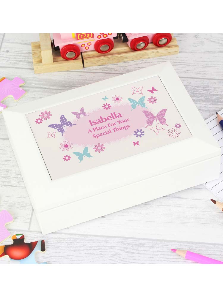 Personalised Butterfly Jewellery Box