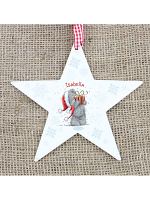 Personalised Me To You Wooden Wooden Star Decoration