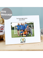 Personalised Football 6x4 Landscape White Wooden Photo Frame