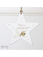 Personalised Boofle Baby Wooden Star Decoration