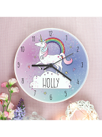 Personalised Unicorn Wooden Clock