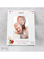 Personalised Boofle Shared Heart White 6x4 Photo Frame