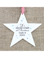 Personalised 'Special Couple' Wooden Star Decoration