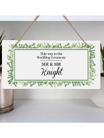 Personalised Fresh Botanical Wooden Sign