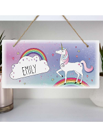 Personalised Unicorn Wooden Sign