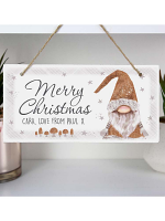 Personalised Scandinavian Gnome Wooden Sign