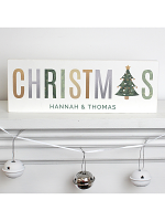 Personalised Christmas Wooden Block Sign