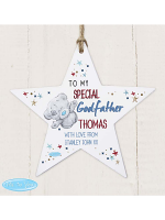 Personalised Me to You Godfather Wooden Star Decoration