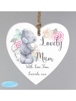 Personalised Me to You Floral Wooden Heart Decoration