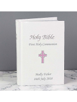 Personalised Pink Cross Bible