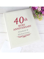 Personalised 40th Ruby Anniversary Traditional Album
