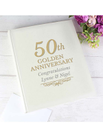 Personalised 50th Golden Anniversary Traditional Album