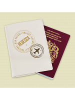 Personalised Stamped Cream Passport Holder