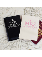 Personalised Mr & Mrs Passport Holders Set