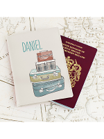 Personalised Suitcases Cream Passport Holder