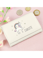 Personalised Unicorn Cream Purse