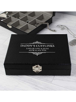 Personalised Large Cufflink Compartment Box