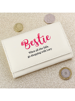 Personalised #Bestie Cream Purse