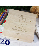 Personalised The Snowman Large Wooden Christmas Eve Box