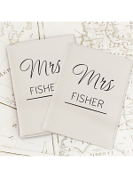 Personalised Couples Cream Passport Holders