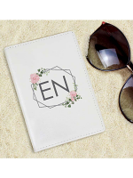 Personalised Floral Cream Passport Holder