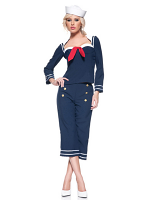 Pin Up Sailor Girl (Top Pants Hat * MEDIUM *