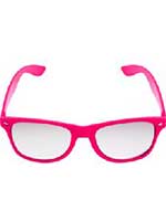 Pink Neon Clear Lense Wayfarer Glasses 