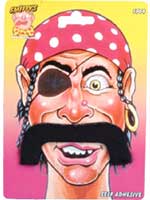 Pirate Moustaches Droopy Style Self-Adhesive (Quantity 1)