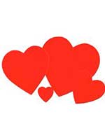 Plain Heart Cutouts - 4"/10cm