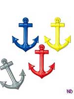 Plastic Ship Anchor Decoration