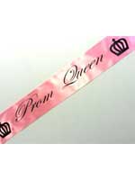 Prom Queen Pink Satin Sash 