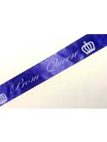 Prom Queen Purple Satin Sash 