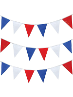 Red White Blue Bunting 20 flags 10 Meter