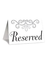 Reserved Table Cards