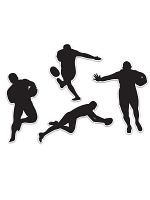 Rugby Player Silhouettes