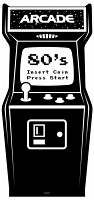 Golden Age Black and White Video Arcade - Cardboard Cutout