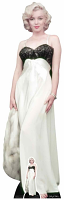 Marilyn Monroe - White gown and fur Cardboard Cutout