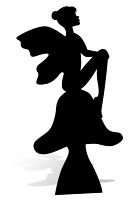 Fairy (Silhouette Black) - Cardboard Cutout