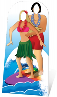 Surfer Couple Stand-In - Cardboard Cutout